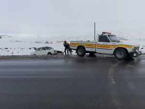 Roadside Assistance Vehicle Attempting to Tow a Car