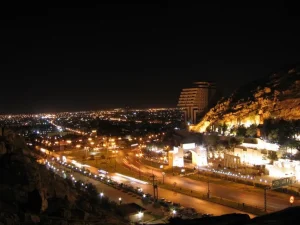 Quarn Gate and Shiraz Hotel at Night