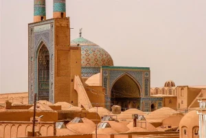 The Jameh Mosque of Yazd's Dome, Porches, and Minarets